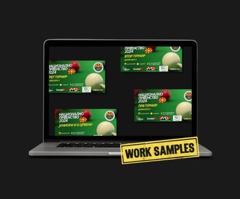 Poster design work samples laptop featured image