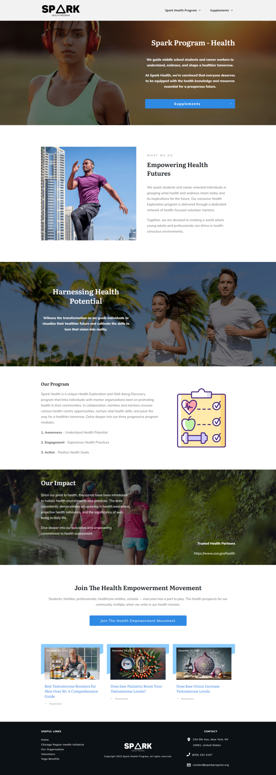 After: Homepage desktop version
