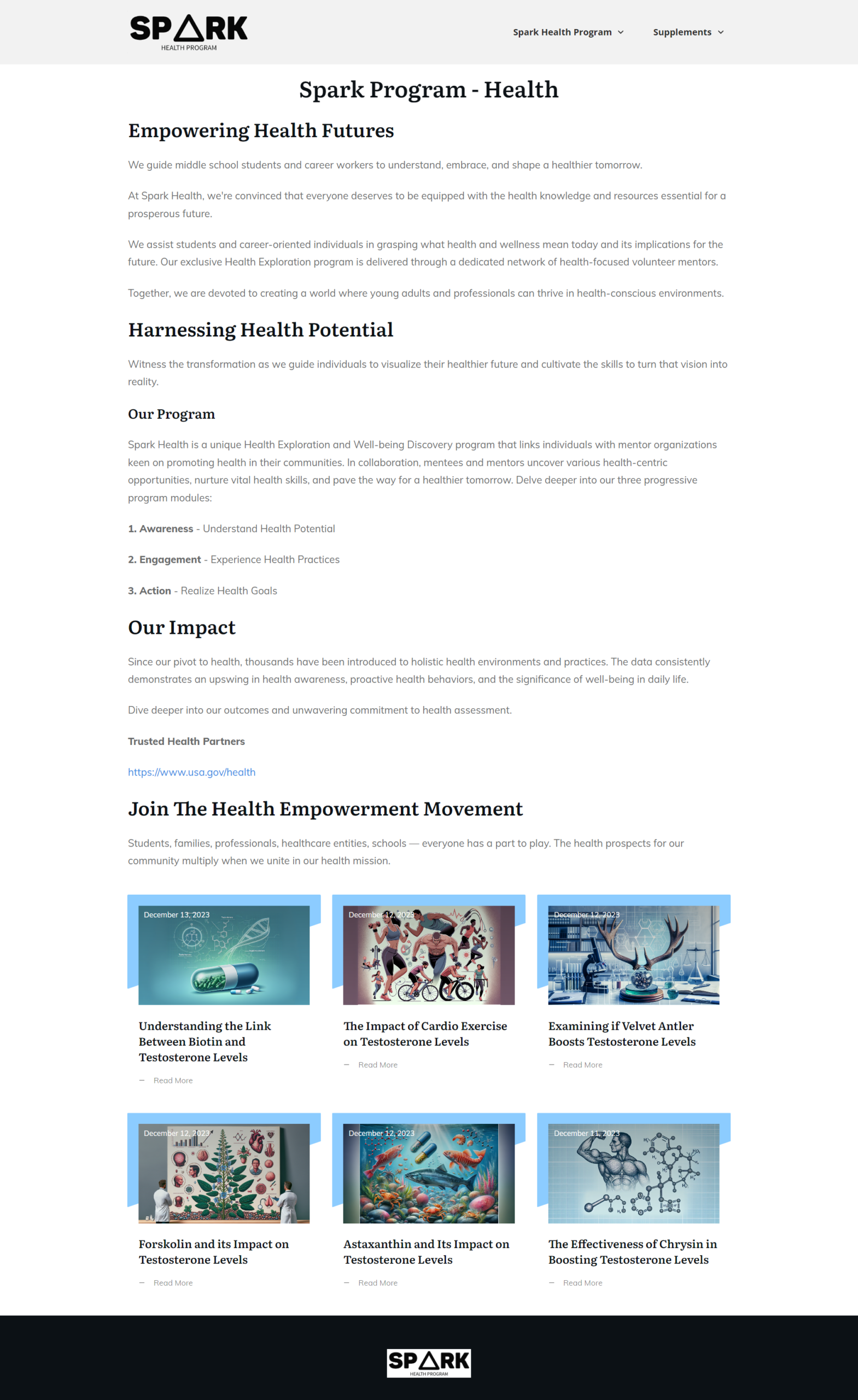 Before: Homepage desktop version